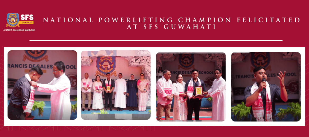 National-powerlifting-champion-felicitated-at-sfs-guwahati